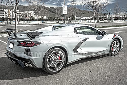 Replacement For 2020-Present Chevrolet Corvette C8 | Gm Factory Z51 Style Side Skirts Rocker Panels Extension Pair (Carbon Fiber) #TOP2