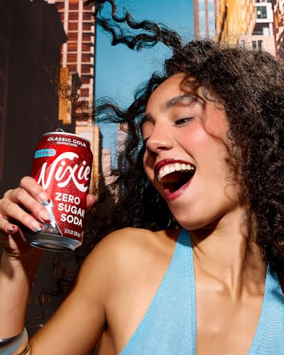 Image of Nixie Organic Zero Sugar Soda, Classic Cola, Healthy Soda Pop, Non-GMO, 0 Sugar, 0 Calories, 40mg Caffeine, 12oz Cans (12 Pack)
