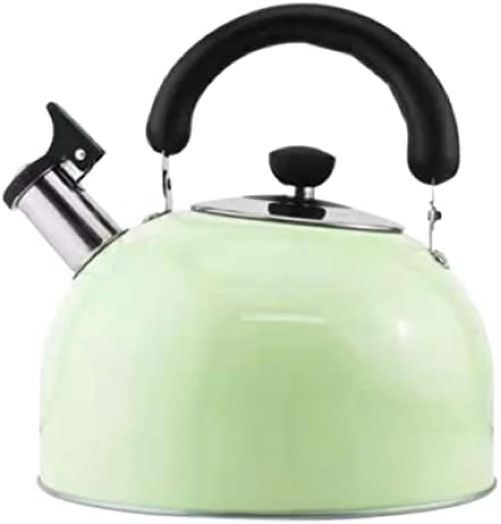 Czajnik do herbaty, Czajnik do herbaty z gwizdkiem ze stali nierdzewnej 4 l, szybko wrząca woda, niebieski(Green,3L)