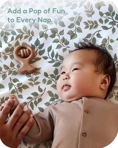 Image of Pack and Play Sheets Fitted 2 Pack, 38x26 Graco Pack n Play Sheets for Playard & Travel Crib Mattress, Ultra Soft Jersey Knit, Breathable Stretchy Deep Pocket, Compatible with Mini Cribs