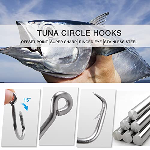 SILANON Stainless Steel Big Game Circle Hooks #TOP9