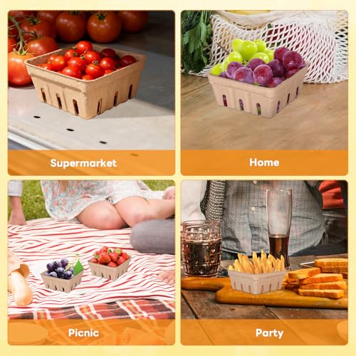 Cesta para almacenar frutas y verduras biodegradable para organizar encimeras de cocina 4