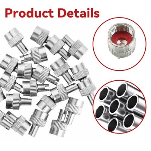 Oykrueats 8 Stück Autoventil Schlüssel, Universal Ventilkappen Autoventil, Staubkappen aus Metall Ventilkappen, Tragbar Klein kompakt Schlitzkopf Ventil Werkzeug, für Auto,Motorrad,LKW und Fahrrad