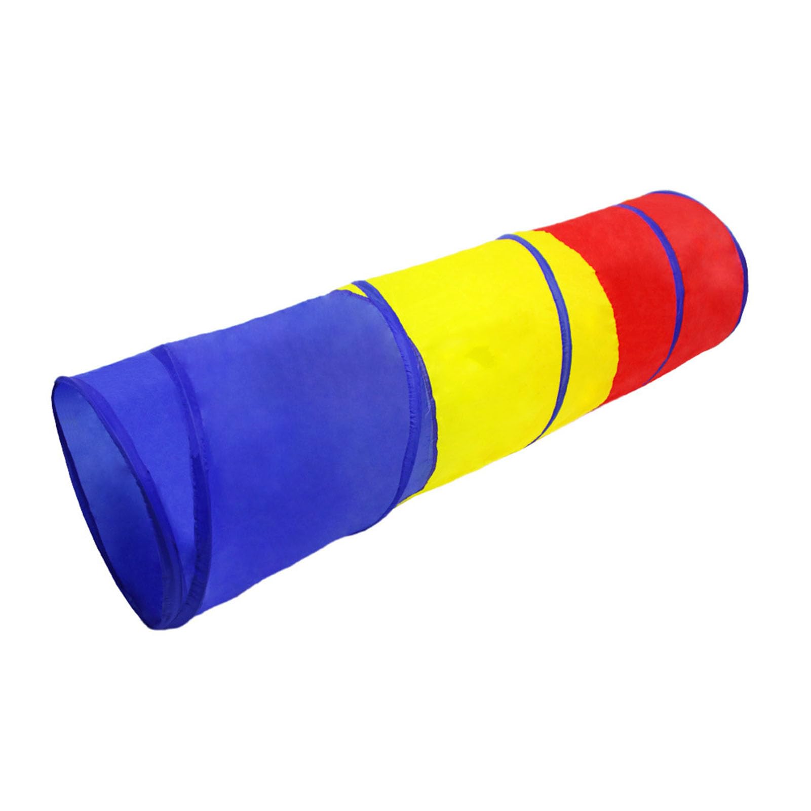 Folding Kids Tunnel for Baby Crawling Play (Red Yellow Blue)
