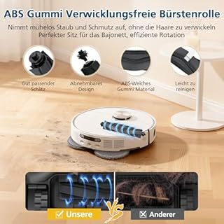 Lot de 24 accessoires pour robot aspirateur Dreame L10s Ultra Gen 2 / L10s Pro Ultra Heat / L40 Ultra AE/ X30 Ultra/Mova E30 Ultra, 1 brosse principale, 6 sacs à poussière, 6 chiffons de nettoyage, 4