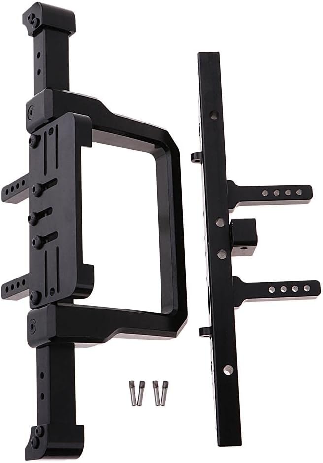 Metal Front & Rear Bumper Bull Bar Kit | Ultimate Land Rover 4x4 Upgrade | Increase Approach Angle & Style | 1/10 RC Rock Crawler | Hobby Remote Control Vehicle Accessory