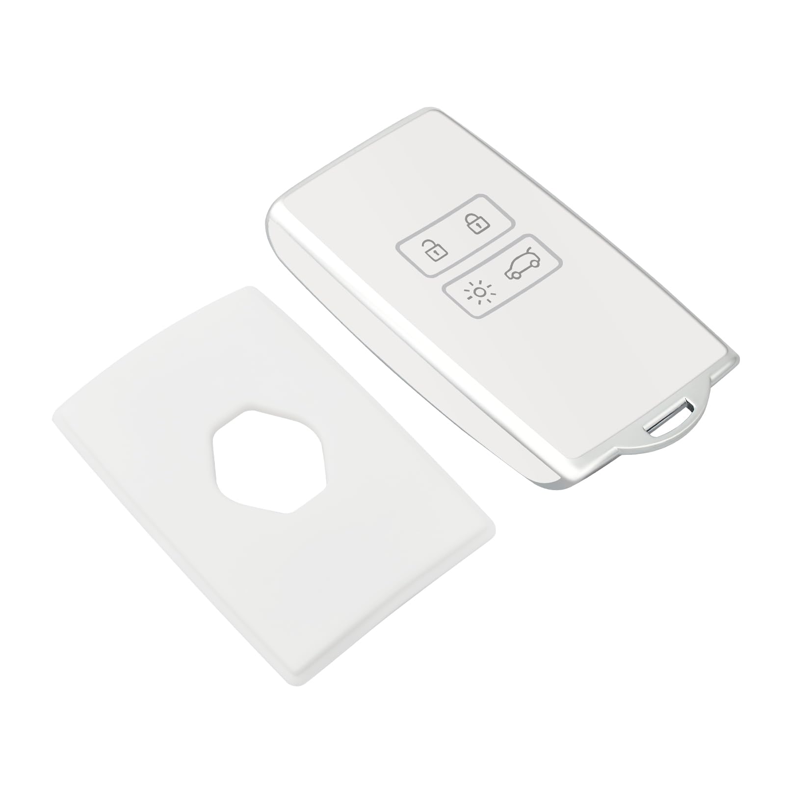 Cover Chiavi Auto Renault - Custodia Protettiva In Silicone TPU Con Bordi Oro/Argento Per Clio, Megane, Captur - Foto 7