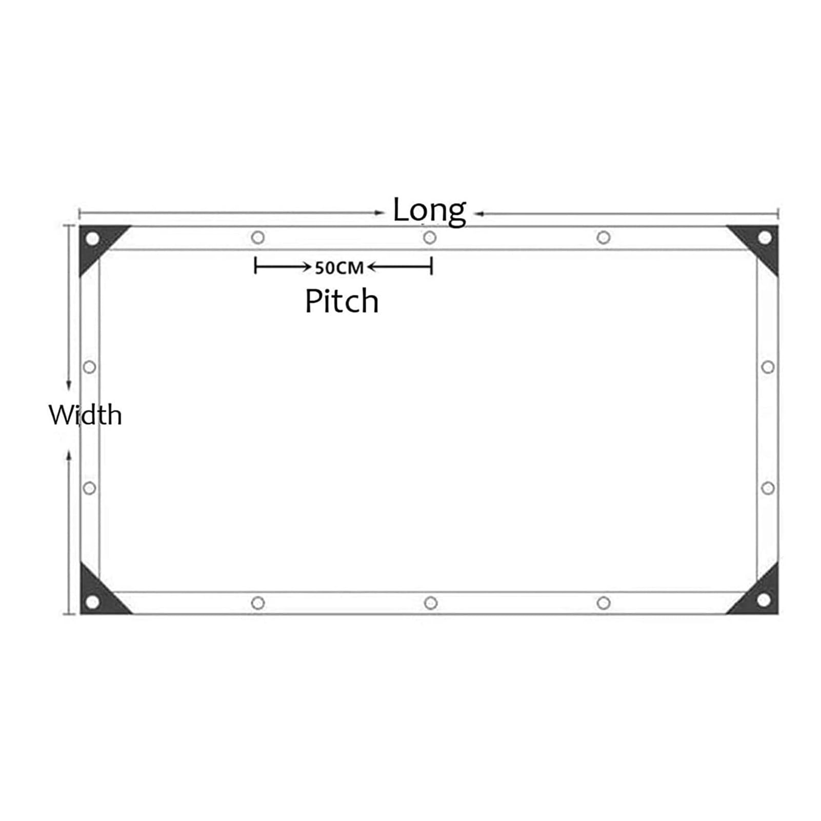 Copertura impermeabile C Tarp con occhielli, pannelli laterali in plastica resistente per esterni, balcone, patio, veranda, 4 x 4,5 m, protezione resistente