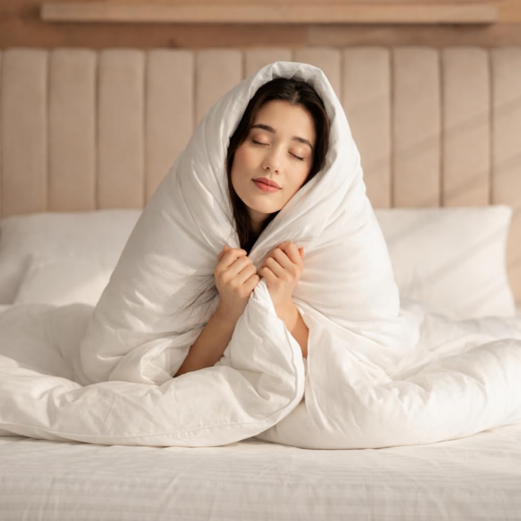 Double Duvet Quilt Protector Zippered Anti Allergy 78x78 inches Cover Soft Anti Dust Mite Bed Bug Safe Anti Microbial Non Slip Quiet Breathable Non Noisy