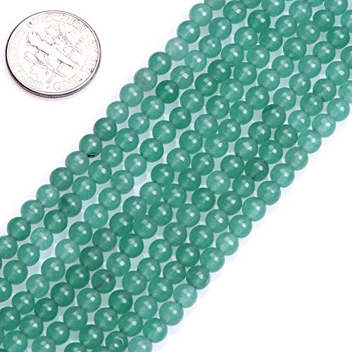 Gem-Inside Round Smooth Green Aventurine Jade At 15 Inches Size 4Mm For Diy Jewelry Making Gemstone Gem Round Loose Beads Findings Accessories #TOP9