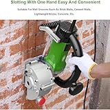 Dust-Free Electric Double Saw Blade Slotting Machine, 1800W High Power Right-Angle Cutter for Brick Granite Marble Concrete, No-Load Speed 7000R/Min - Image 5