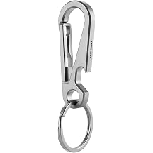 KEEPO LINK Titanium Carabiner Keychain Clip with Bottle Opener, OLM02
