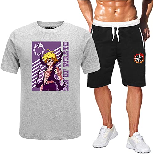 T-shirt Meliodas Seven Deadly Sins : ensemble short cosplay streetwear d'été confortable