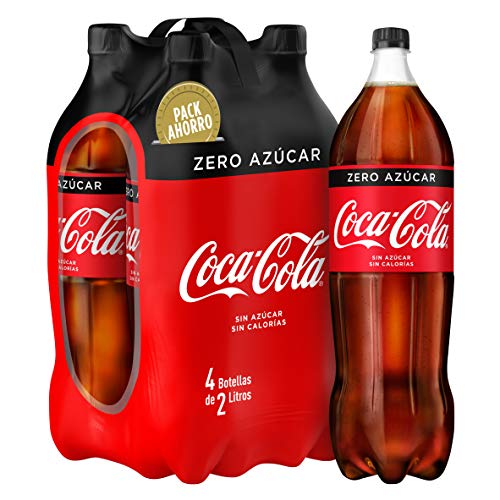 COCA COLA zero pack 4 garrafas 2 lt