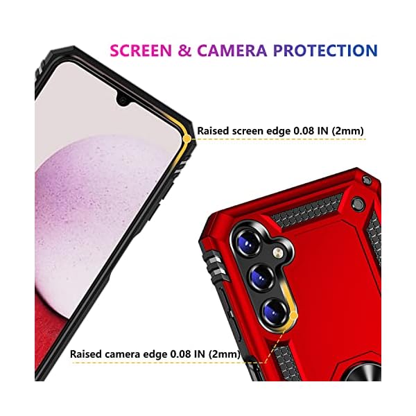 for Samsung Galaxy A15 5G Case, Galaxy A15 5G Cellphone Case with HD Display screen Protector[2 Pack], [Military Grade] 16ft. Drop Examined Shockproof Protecting Cowl with Magnetic Kickstand, Pink - Image 5