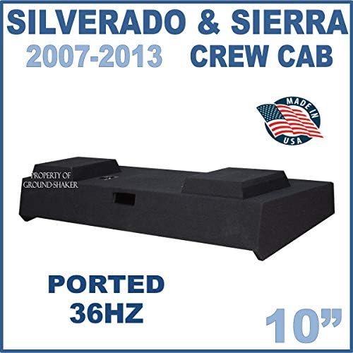 Fits Chevy Silverado & Gmc Sierra Crew-Cab 2007-2013 10" Dual ported Subwoofer Enclosure