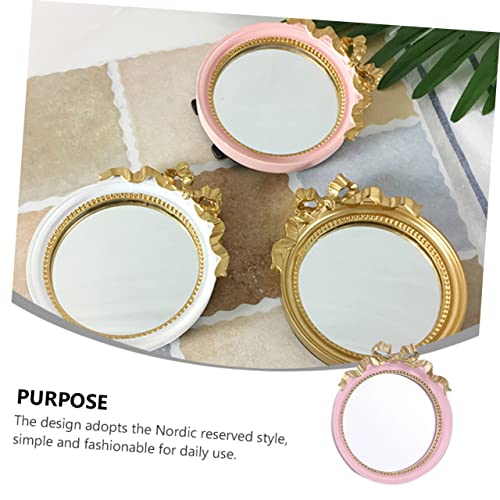 Miroir de maquillage rond et portable pour voyage, lot de 3 avec reflet net - 6
