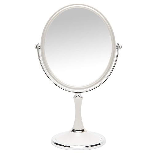 Vintage Table Mirror with Stand 8-inch Double Sided Swivel 1X/3X