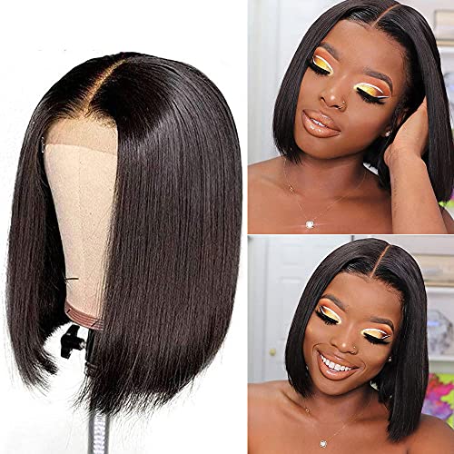 Osier Bob Wigs Human Hair Lace Closure Wigs 4x4 lace Front Bob Wigs Human Hair Wigs Short Bob Lace Front Wigs Human Hair for Black Women Pre Plucked
