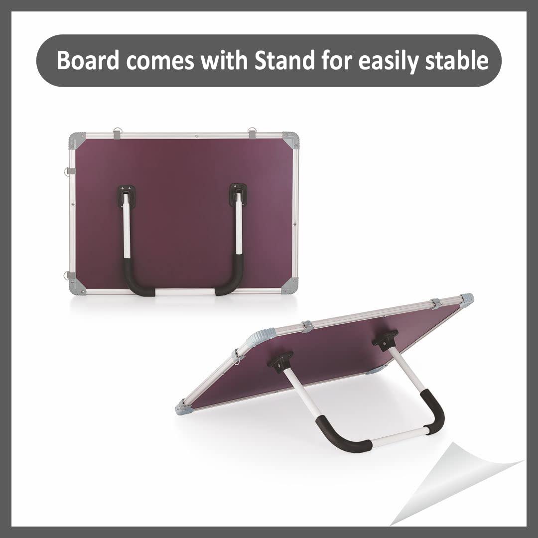 Non-Magnetic Dry Erase Whiteboard with Stand | Table Top with Paper Clip for Study, Memo, To Do List with 1 Marker Pen 1 Duster