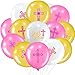 45 Pack Baptism Balloons Party Decorations, Pink Baptism Cross Balloons First Communion Decoration Christening God Bless Decor for Girl Baby Shower Birthday Wedding Supplies