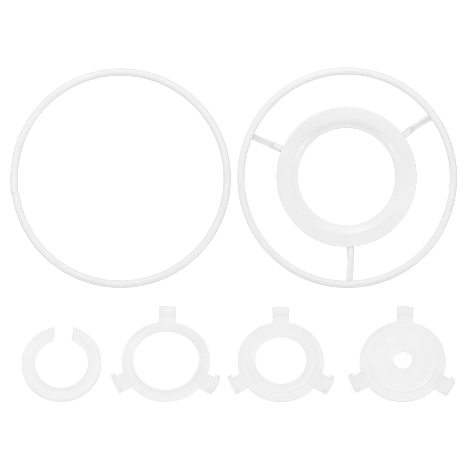 PATIKIL 9cm Lamp Shade Ring Set, Lampshade Holder Frame Strong Rings with E27 to E14/E26 Spider Fitter Adapter Lampshade Frame Wire for DIY Drum Shade Table Floor Pendant Lamp