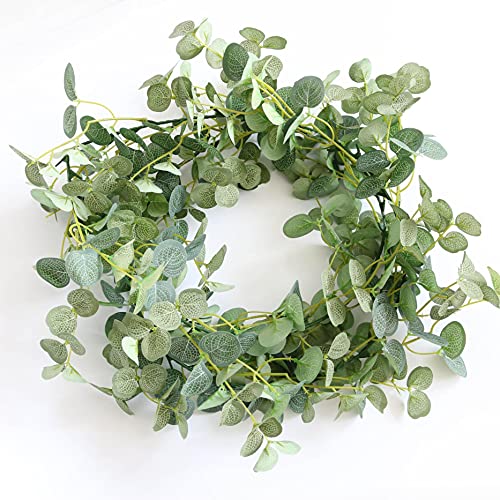 Caixy 2 Stück künstliche Esuy Rattan, künstliche Efeu-Pflanze, Weihnachtskranz, Dekoration für Hochzeit, Gartenzaun, 190 cm (Rattan) Cover