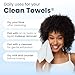 Clean Skin Club Clean Towels XL®, 100% USDA Biobased Face Towel, Disposable Face Towelette, Eczema Association Accepted, Makeup Remover Dry Wipes, Ultra Soft, 1 Pack, 50 Ct