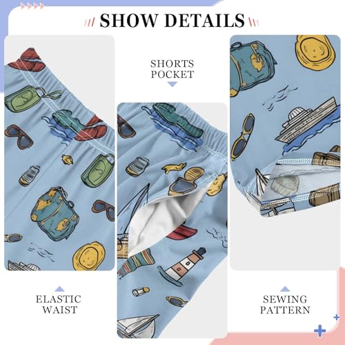 Pajama Pants Lounge Sleep PJ Bottoms Sleepwear Elastic Waist Drawstring S Travel4