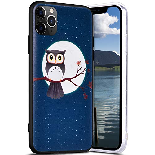 Robinsoni Case Compatible with iPhone 11 Pro Cover Silicone TPU Case Simple Pattern Rubber Cover Flexible TPU Bumper Case Black Back Phone Case Ultra Thin Protetive Case for iPhone 11 Pro Bird