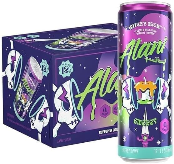 Alani Witch's Brew Sugar Free, Low Calorie Energy Drinks, 12 Fl oz (12 pack)