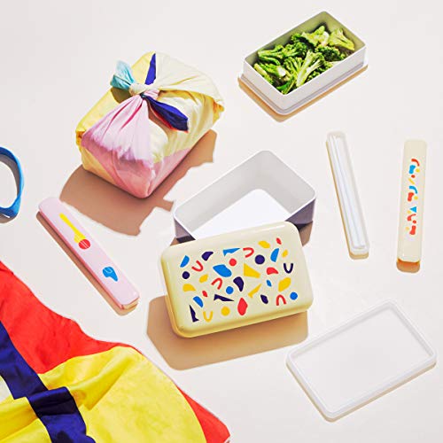 Poketo X Takenaka Limited Model, Pool Color, Perfect For Lunch Bento Time, Made In Japan (Poketo Nibble Bento Box(Pink X Red)) #TOP5