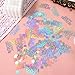 540 PCS Happy Birthday Confetti, Iridescent Party Confetti Glitter Table Scatter Iridescent Party Decorations for DIY Arts Crafting Baby Shower Birthday Parties