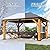 COVERONICS 13FT x 15FT Outdoor Spruce Wood Gazebo - Patio Wooden Frame Gazebo with Galvanized Steel Roof, Heavy-Duty Hardtop Gazebos for Garden, Poolside, Deck, Backyard