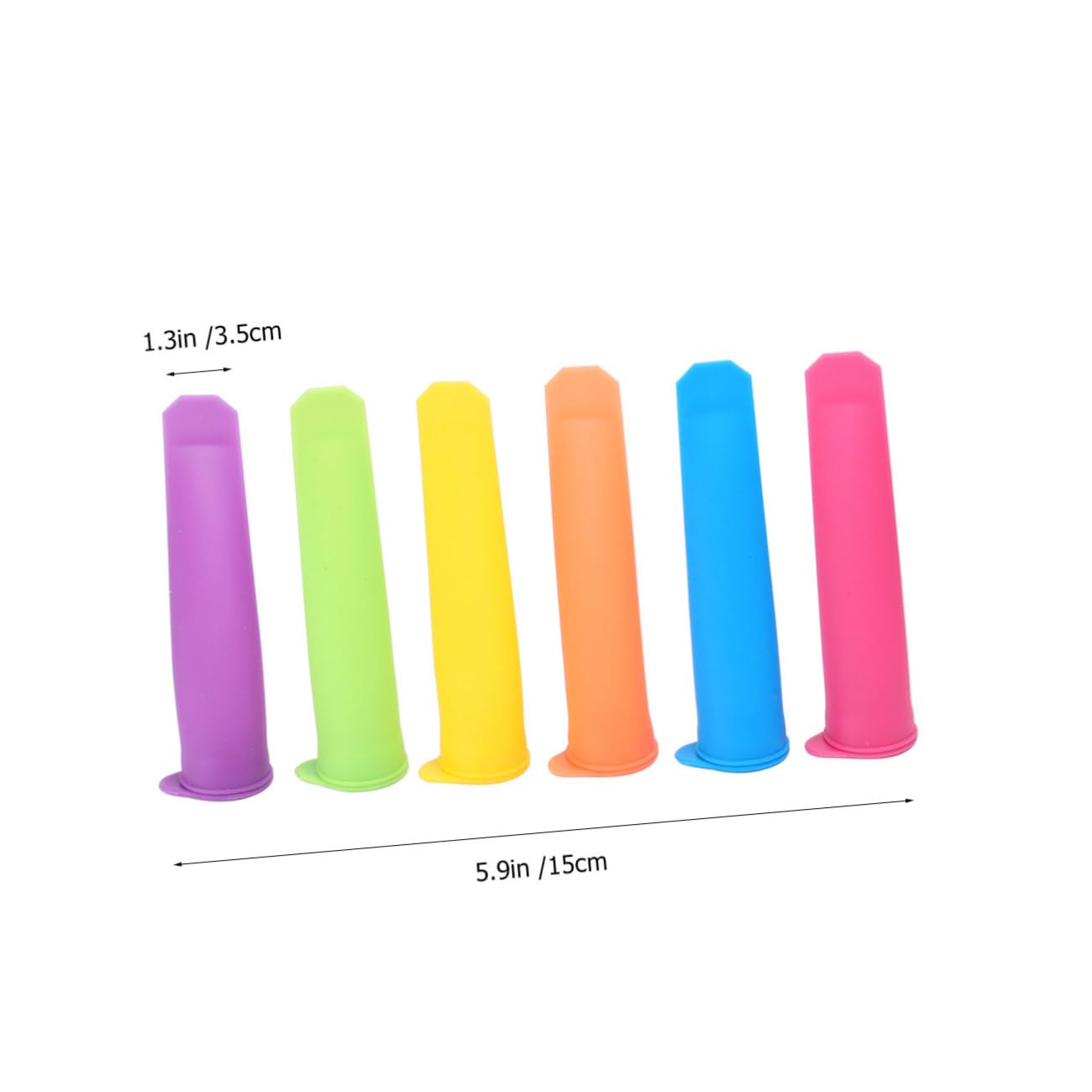 OKUMEYR 6pcs DIY Silicone Ice Cream Mold Creative Popsicle Maker for Easy to and Reusable for Homemade Treats with Fruit and Milk Mixed Color Design