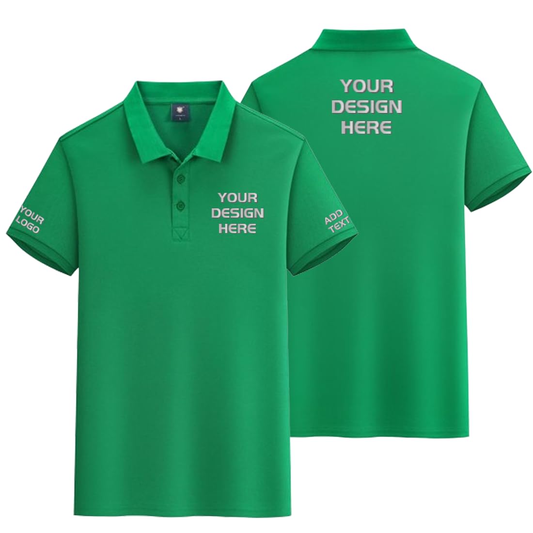 Custom Polo Shirt Add Text/Photo for Men/Women on Front Back and Sleeves-Personalized Golf Tee Print or Embroidered
