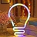 Bulbs LED Neon Light Signs, Bombillas Conformado Neón Pared Letreros Luz, USB/Batería Luces Noche Colgante, Habitación Los Niños Cuarto Bar Pared Decoración, Regalo Navidad (Colorido-Bombilla)