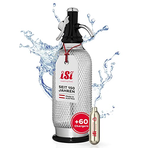 ISI Soda Maker Classic 1L inkl. 6 x 10 CO2 Kapseln für Soda & Sprudel -...