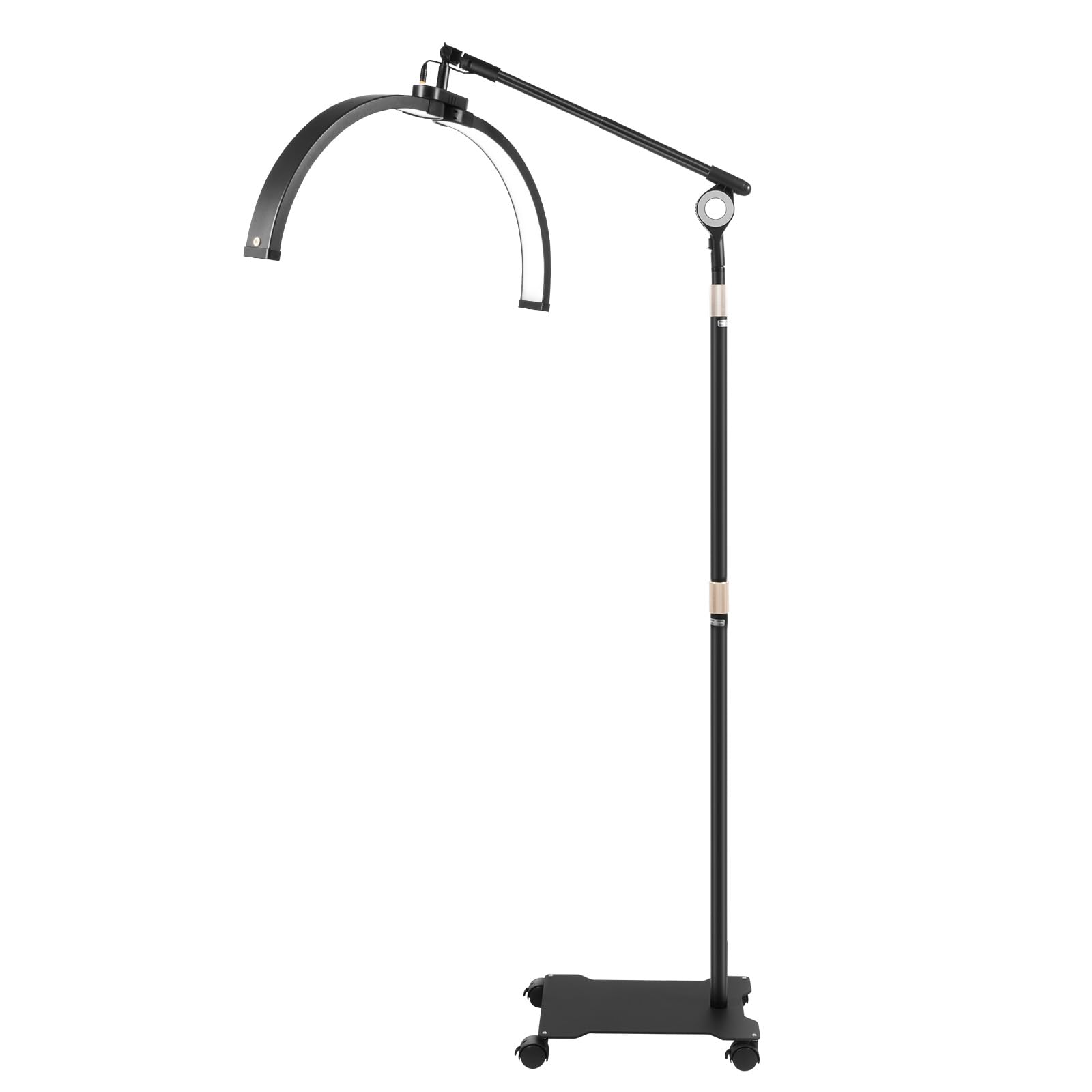 Halbmond Modern LED Schönheitslampe Halbmondlicht mit Fernbedienung und Telefonständer 350° drehbarer Lichtkopf, Dimmbares Beautylicht 2000LM Wimpern Lampe für Hautpflege/Tattoo, 36W