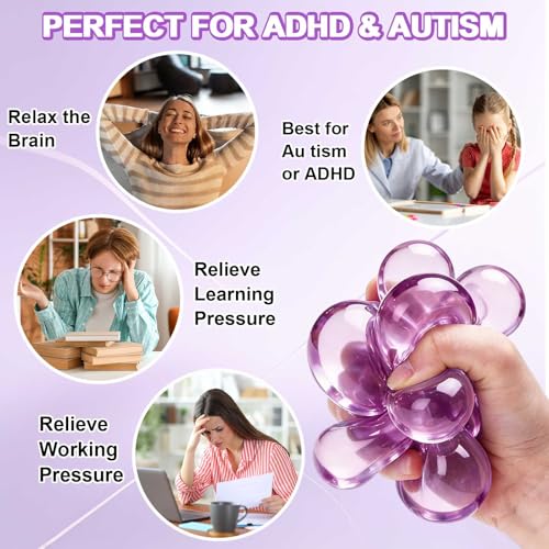 Image of Ice Cube Squishy Squeeze Toy:Stress Relief Sensory Fidget Toys for Men Women Adults Teens, Soft Maltose Water Cube Squeeze Toy for Anxiety ADHD, Cool Jelly Stress Ball, Party Favors Goodie Bag Fillers