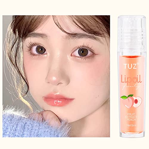 Yibaby Moisturizing Lip Oil 4Pcs Transparent Roll-On Lip Oil Set Plumping Lip Oil Peach Strawberry Orange Grape Fruit Flavor Hydrating Lip Oil Set For Lip Care #TOP3