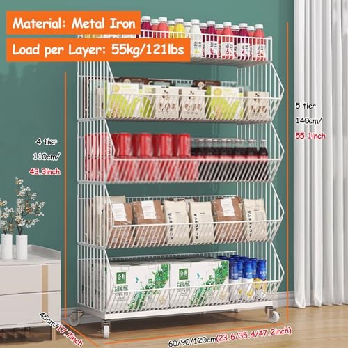 Étagère de rangement mince pour collations avec roues et support de cuisine