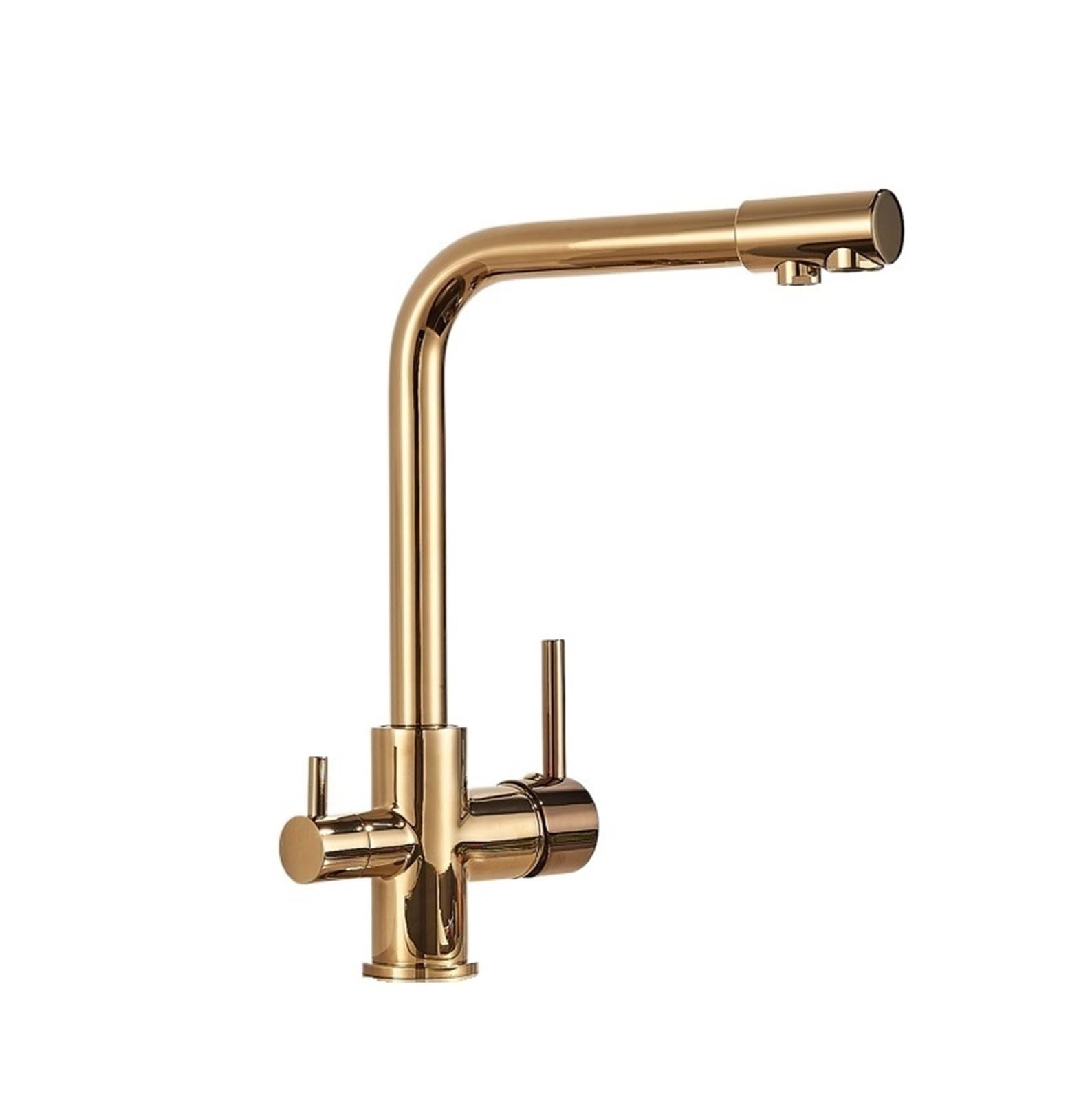 DFGHNBVC Water Filter Kitchen Faucet Drinking Water Tap Rotatable Water Purification Feature Taps For Kitchen Sink Mixer S Easy Installation,Gold Faucet
