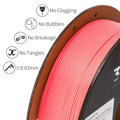 Image of INLAND Micro Center PLA+ 3D Printing Filament 1.75mm - PLA Pro Dimensional Accuracy + /- 0.03 mm - 1kg Cardboard Spool (2.2 lbs) (1 Pack Pink, 1.75mm)