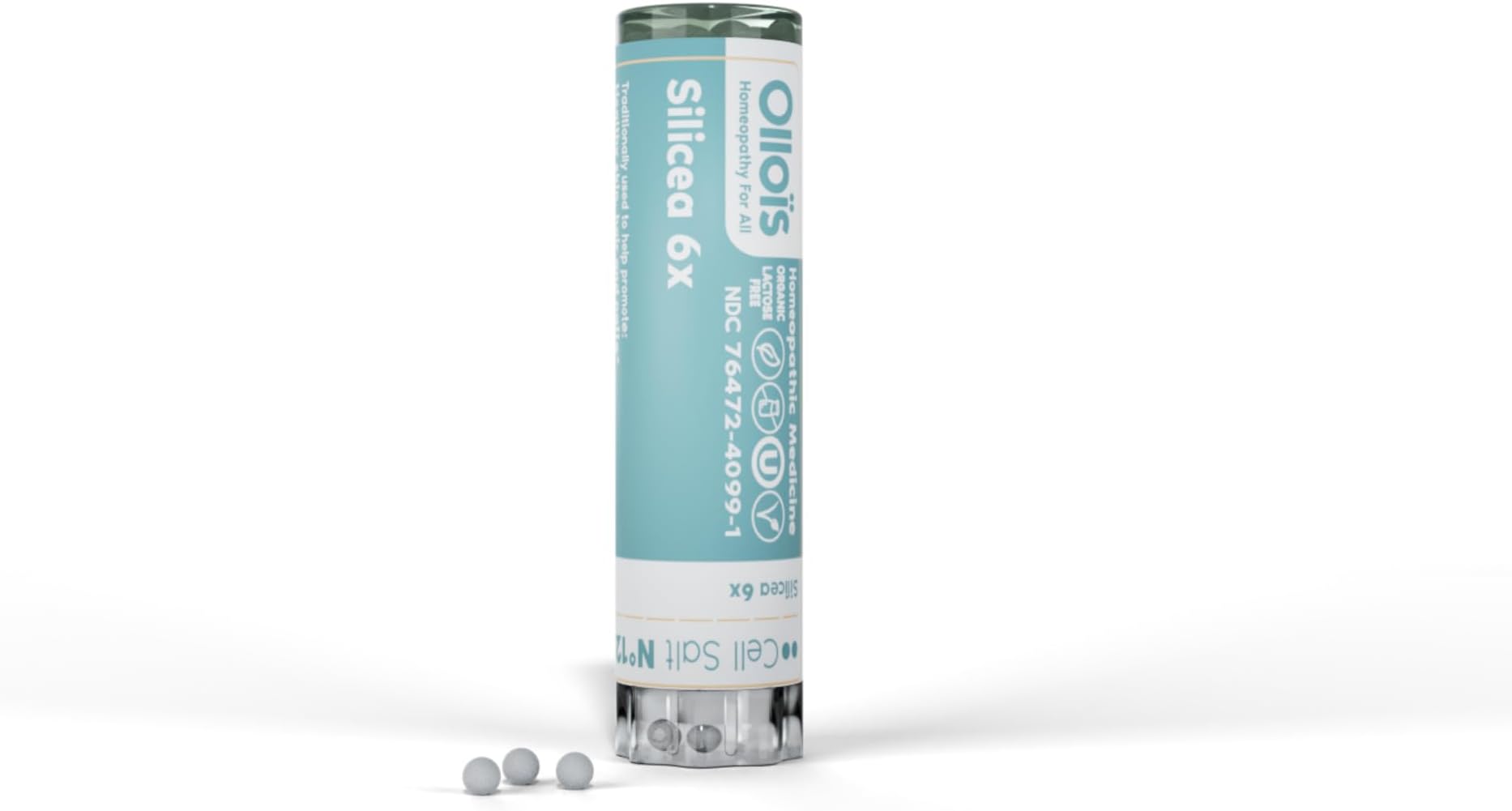 Silicea- OLLOIS - Organic & Vegan, Kosher Certified, Cell Salt #12 (Approx. 80 pellets)