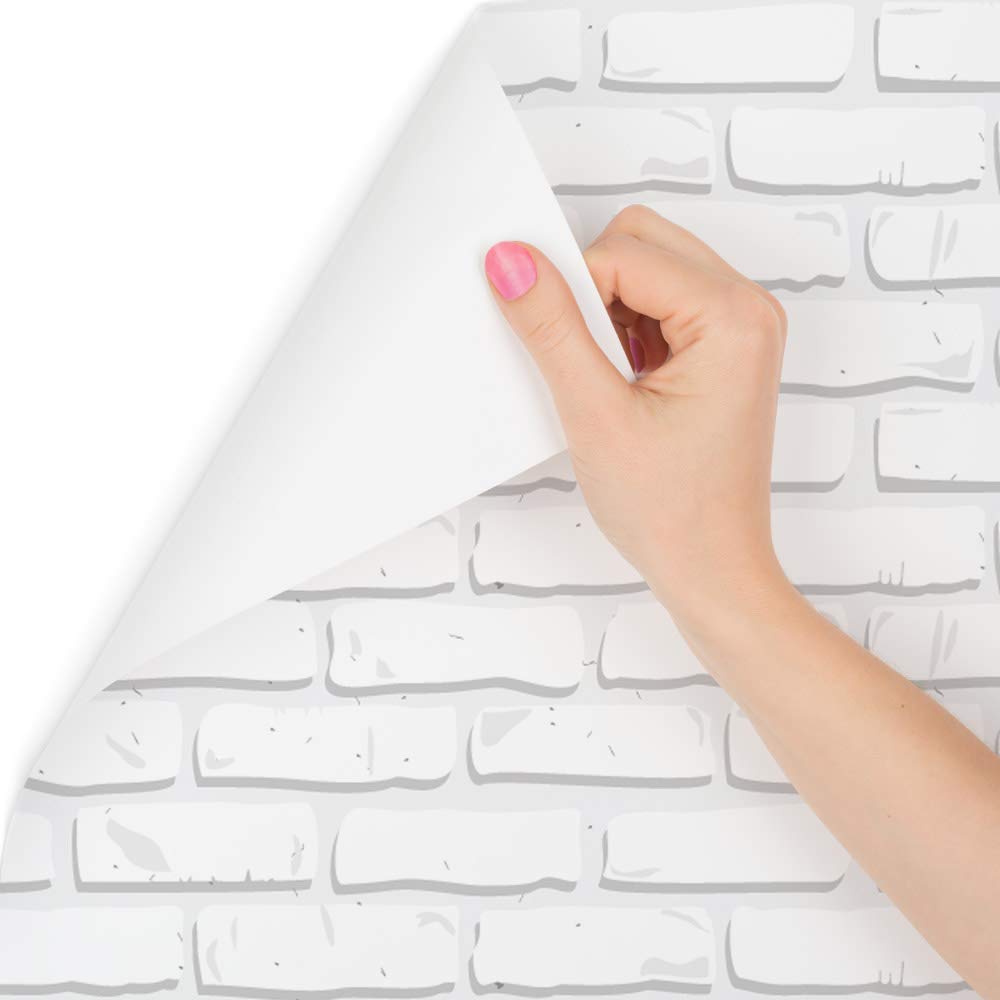 Muralo Papier Peint Auto-adhésif Brique Pierre Mur Illusion - 10m x 50 cm