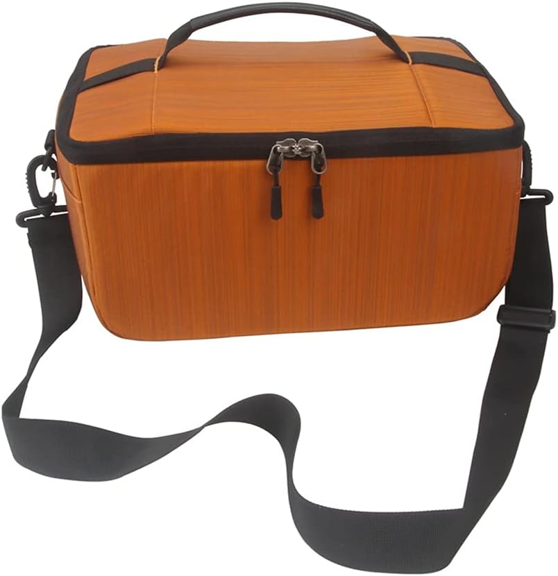 Waterproof DSLR Camera Lens Bag Insert Protection Handbag Carrying Tote Padded Case Lens Pouch(Orange)