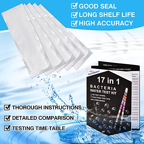 17 in 1 Water Testing Kits for Drinking Water 100 Counts + 2 Coliform