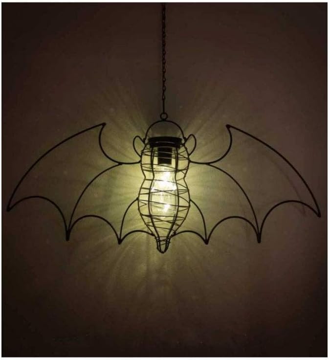 Alchemy Gothic The Vault Solar Powered Decorative Hanging Bat Lantern Light