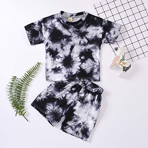 Printasaurus Girls Outfits&Set 4-5 Years Toddler Baby Kids Girls Boys Tie-dye Set T-Shirt Tops Pants Casual Outfits